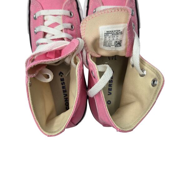 Converse Chuck Taylor All Star High Top Pink Sneakers Lace Up Shoes Youth SZ 2.5 - Picture 7 of 11